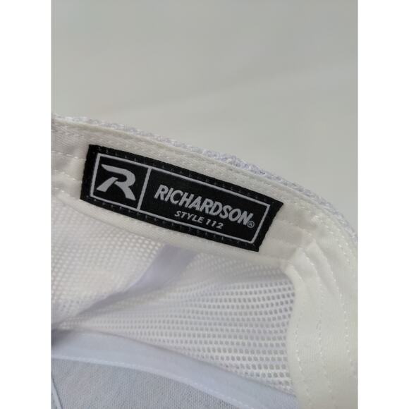 Richardson Style 112 Mesh Back Snapback Trucker Hat Green & White - Picture 9 of 10
